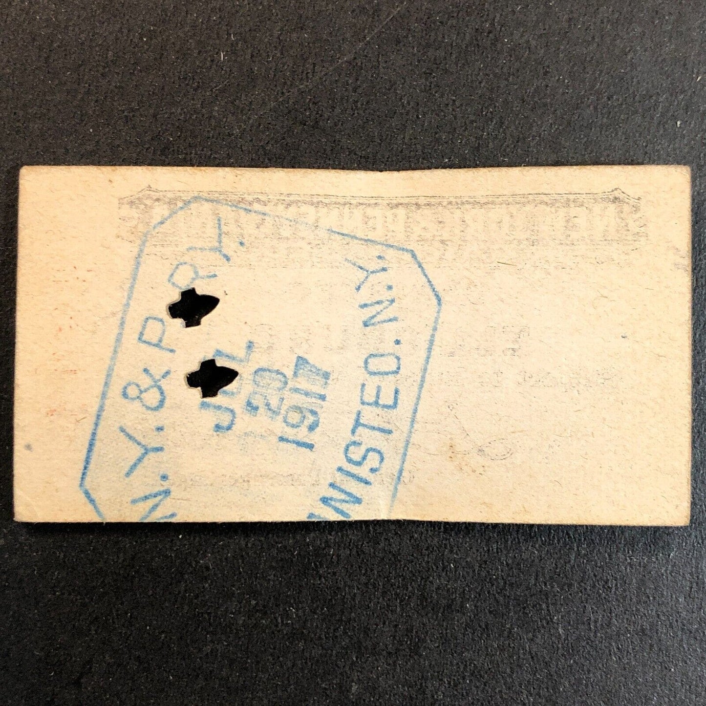 New York & Pennsylvania Railroad July 25 1917 Ellisburg Ticket #1095