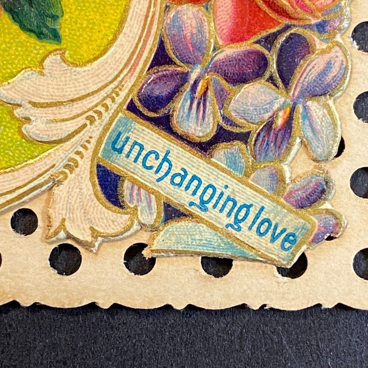 Eliza A. Bixler Victorian Hidden Name Card "Accept My Unchanging Love"
