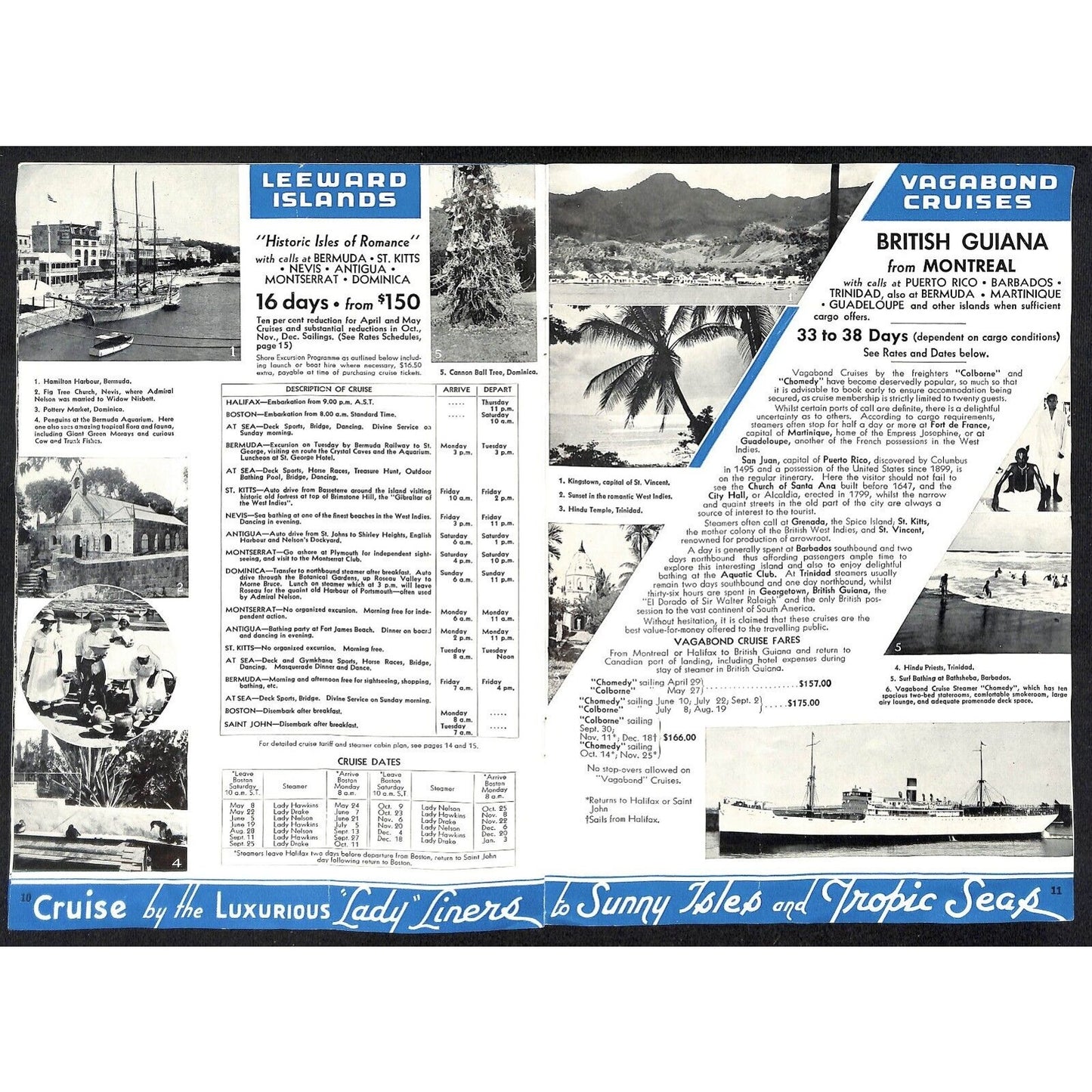 Canadian National Steamships 1937 West Indies Cruises Brochure 15pp