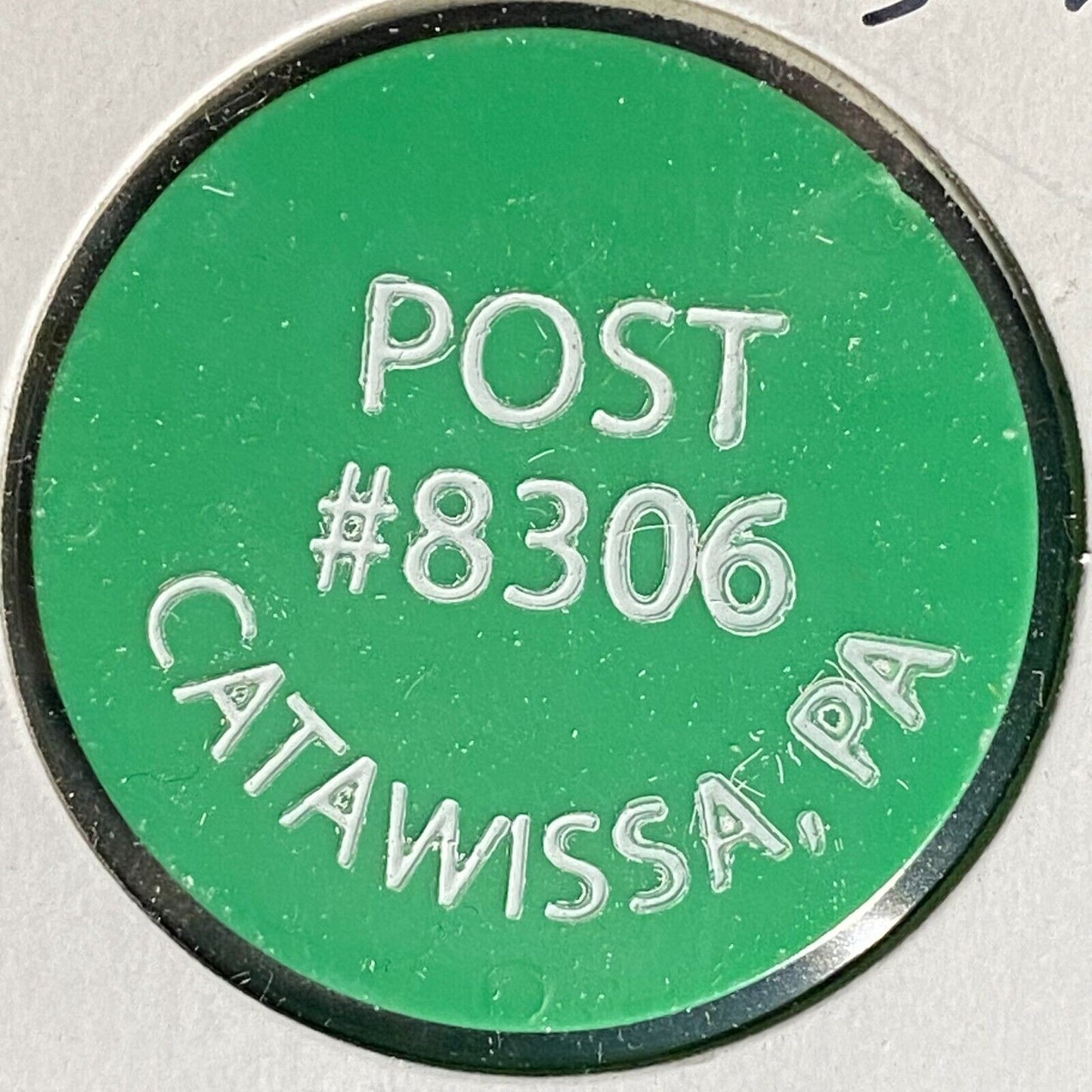 Catawissa, PA V.F.W. Post 8306 Plastic Drink Token G/F $2.25