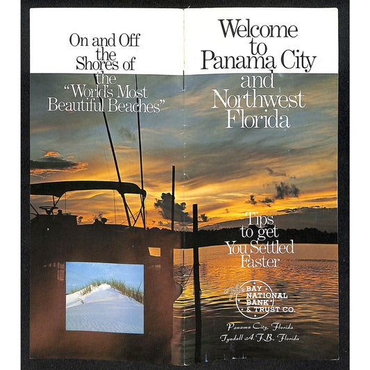 Welcome to Panama City and Northwest Florida c1970 Travel Brochure 8pp VGC