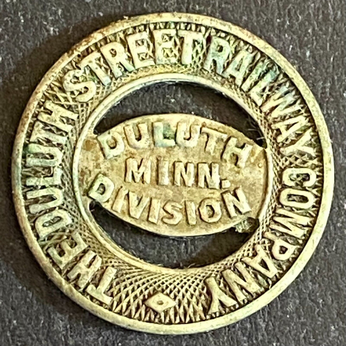 Duluth Street Railway Company c1926 "G/F One Fare On" Token 16mm Scarce
