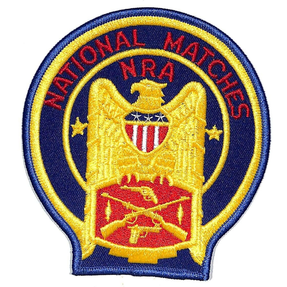 NRA National Matches Embr. Patch ,1970's-80's 5" VGC w/ Eagle Flag Shield VGC