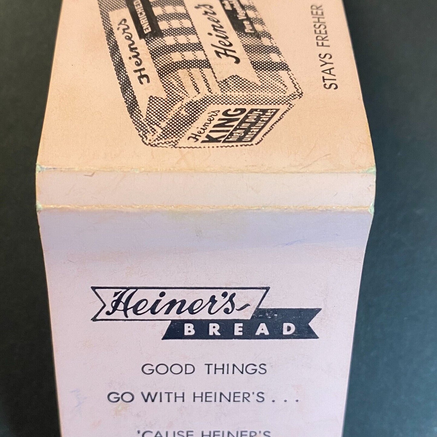 Heiner's Enriched Bread Matchbook-Style Pocket Advertising Sewing Kit c1960-80