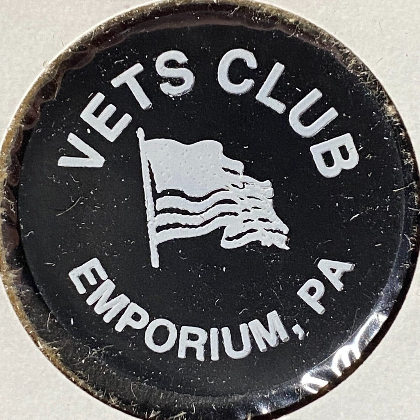 Emporium, PA Vets Club Plastic Token G/F One Bottle Beer