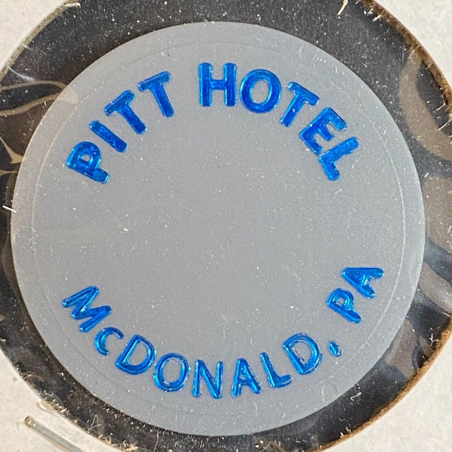 McDonald, PA Pitt Hotel c1980's-90's Plastic Token - G/F One Mixed Drink