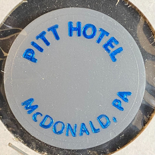 McDonald, PA Pitt Hotel c1980's-90's Plastic Token - G/F One Mixed Drink