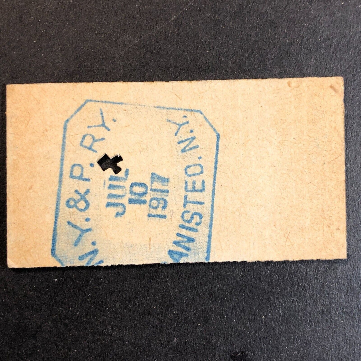 New York & Pennsylvania Railroad July 10 1917 Whitesville, NY Ticket #18240