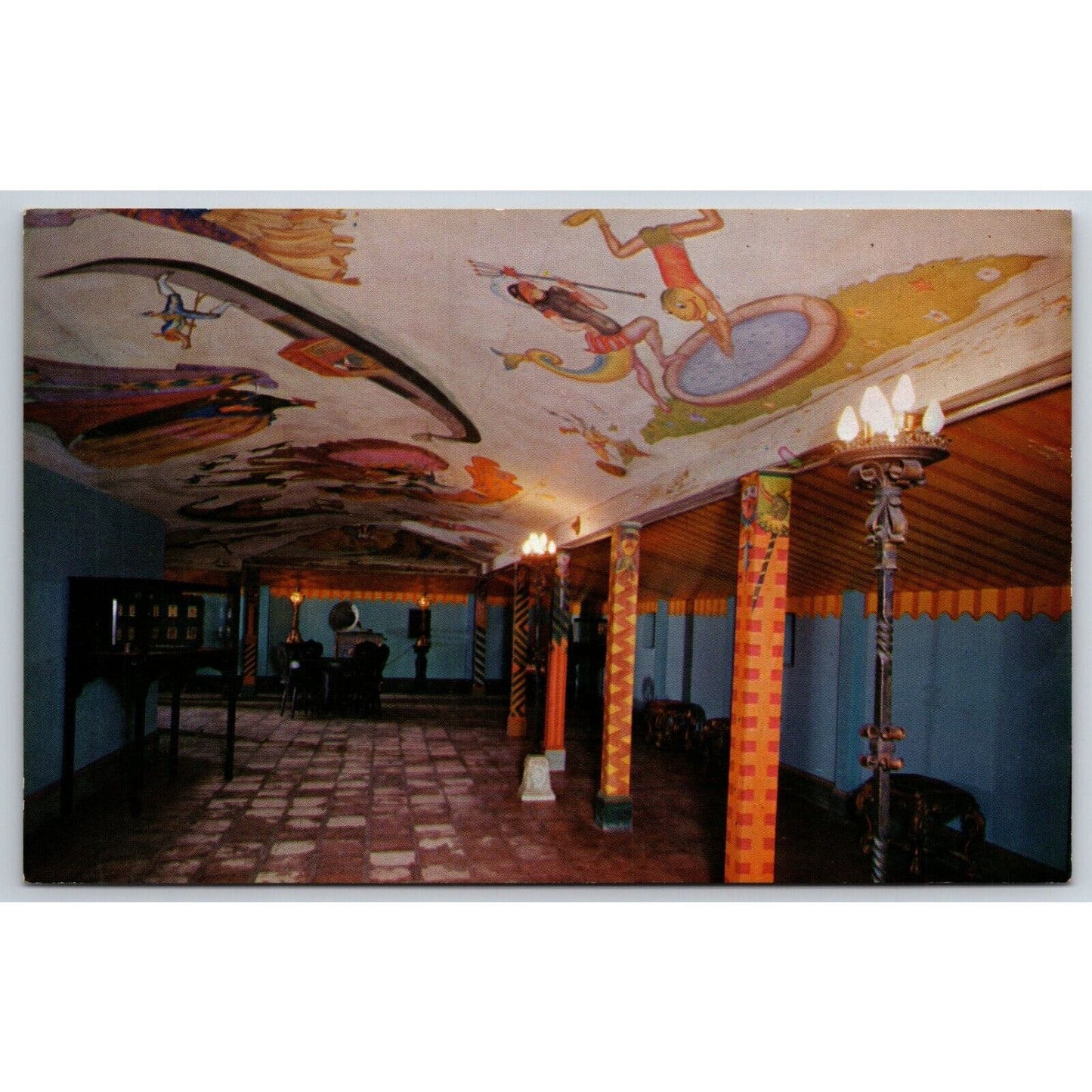 John & Mable Ringling Residence Game Room Sarasota Postcard VGC NP c1960
