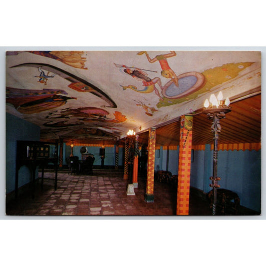 John & Mable Ringling Residence Game Room Sarasota Postcard VGC NP c1960