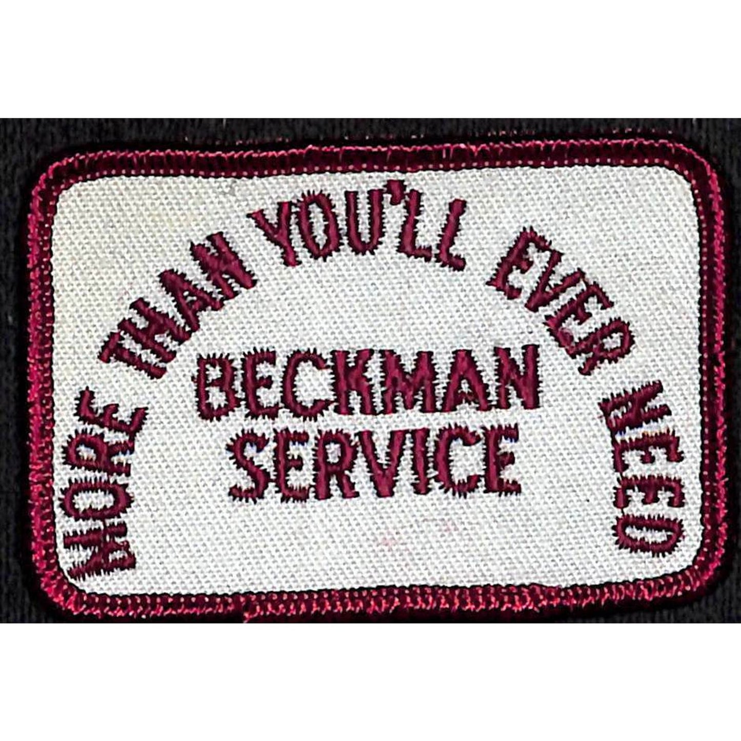 Vintage c1970's Beckman Service - More Than You'll Ever Need Embroidered Patch