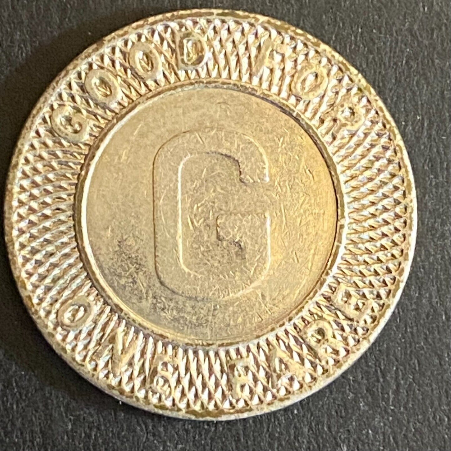 Gray Line Bus Co. (Bridgeport, CT) G/F One Fare Transit Token 23mm