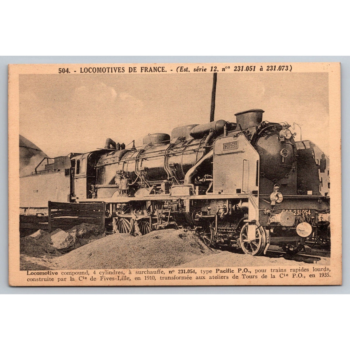 French Railroad RPPC* Postcard Series 12 231.051-231.073 c1900 A. Gauthier