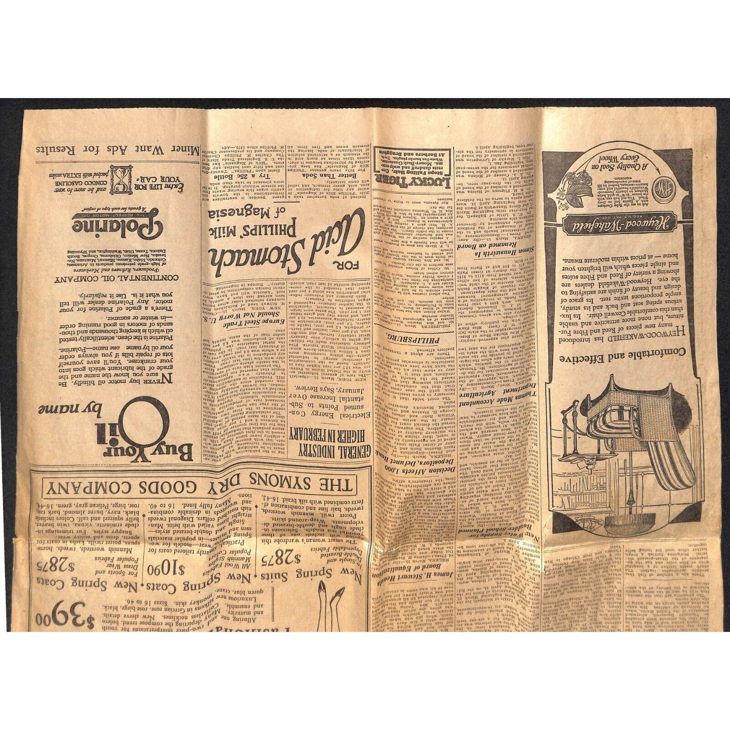 "The Butte Miner" 1927 Single Sheet Newspaper Federal Treasury Headline