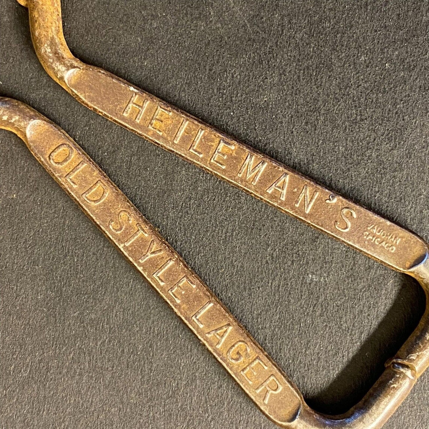 Heileman's Old Style Lager Vintage Steel Bottle Opener 3 1/2"