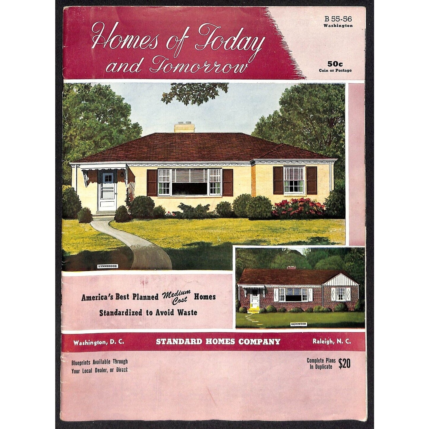 "Homes of Today and Tomorrow" Standard Homes Co. Plans Wash., DC 1955 30pp