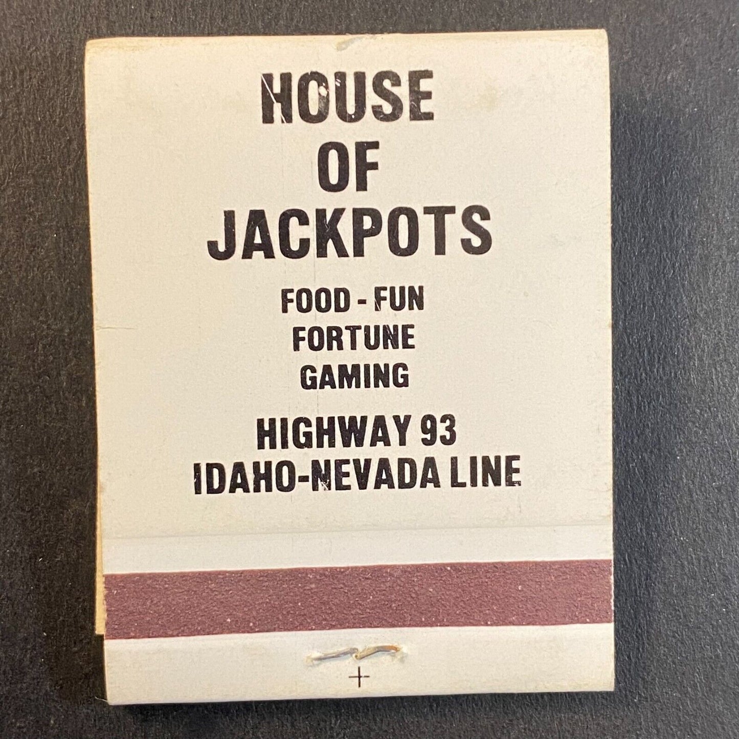 House of Jackpots Casino Club 93 Full Matchbook c1973-80's VGC