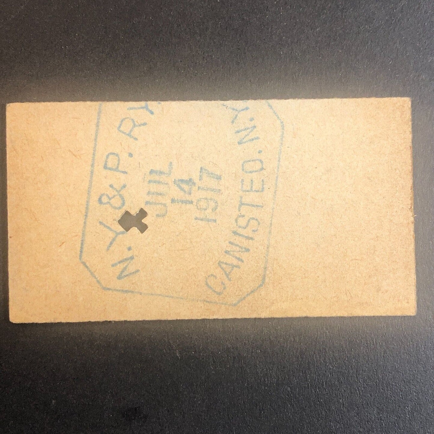 New York & Pennsylvania Railroad July 14 1917 Greenwood, NY Ticket #53550