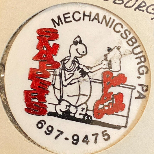 Mechanicsburg, PA Snappers Bar & Grill c2002 Plastic Token Good For Draft Beer