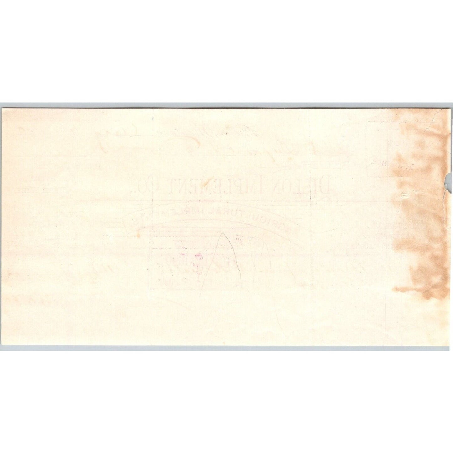 Dillon, MT Dillon Implement 1890 McCormick Billhead S.R. Buford* Virginia City