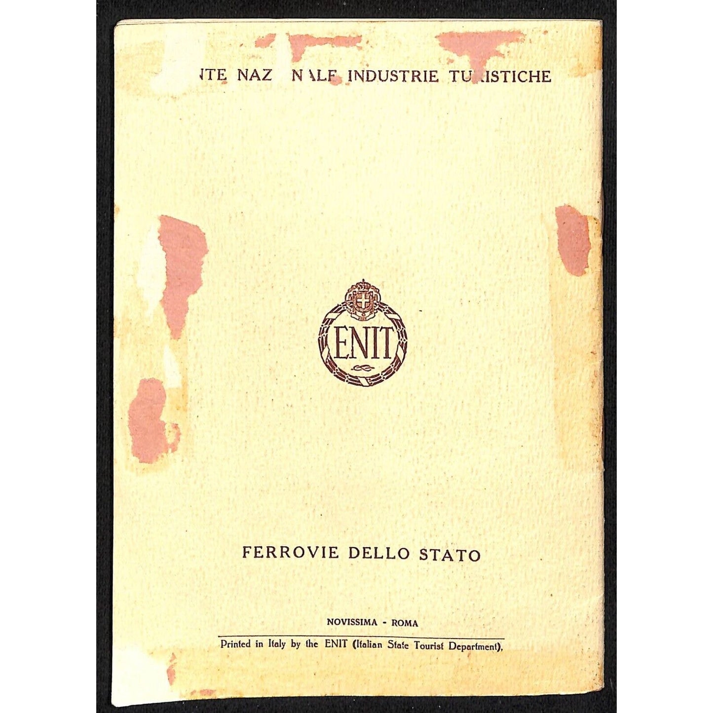 "Italy" c1930's Pictorial Travel Brochure 26pp 5 1/2" x 7 1/2" G/VGC