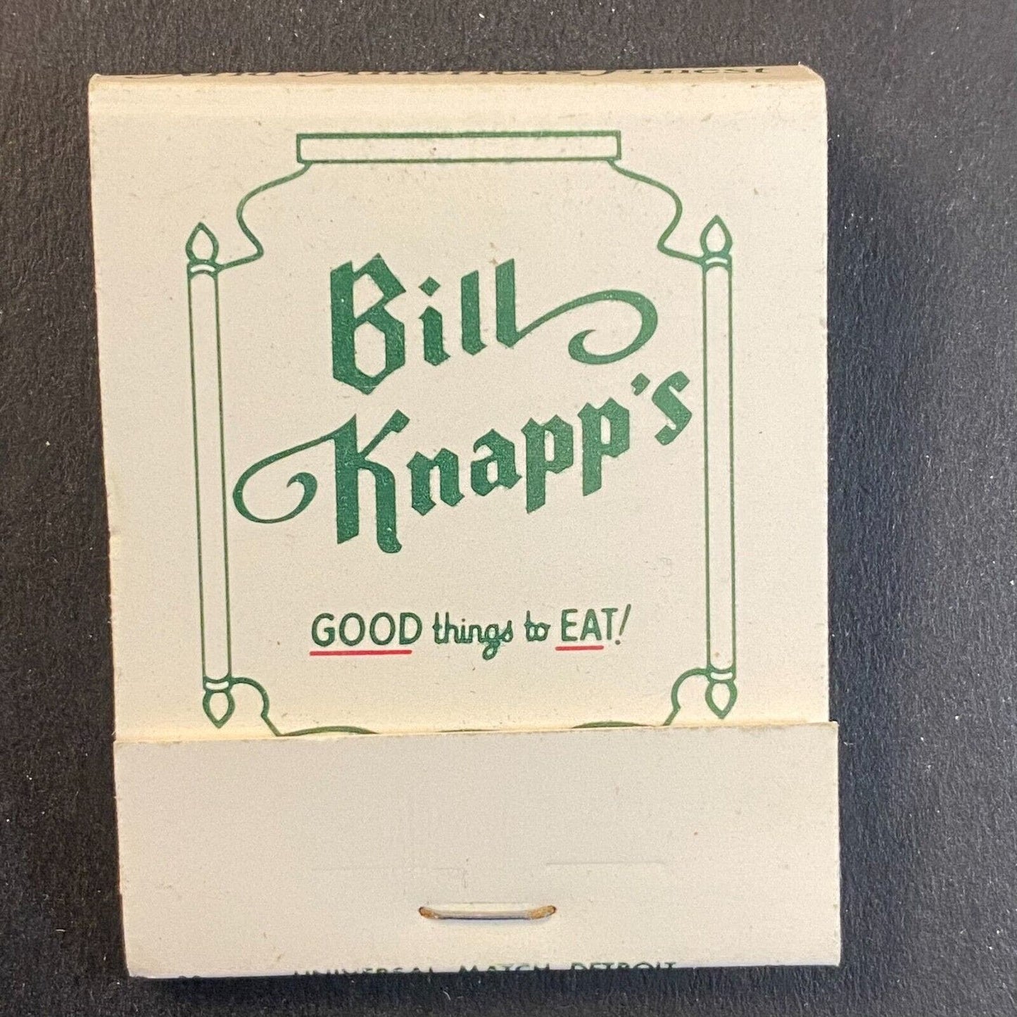Bill Knapp's Restaurants Michigan Ohio c1960's-73 Full Matchbook VGC