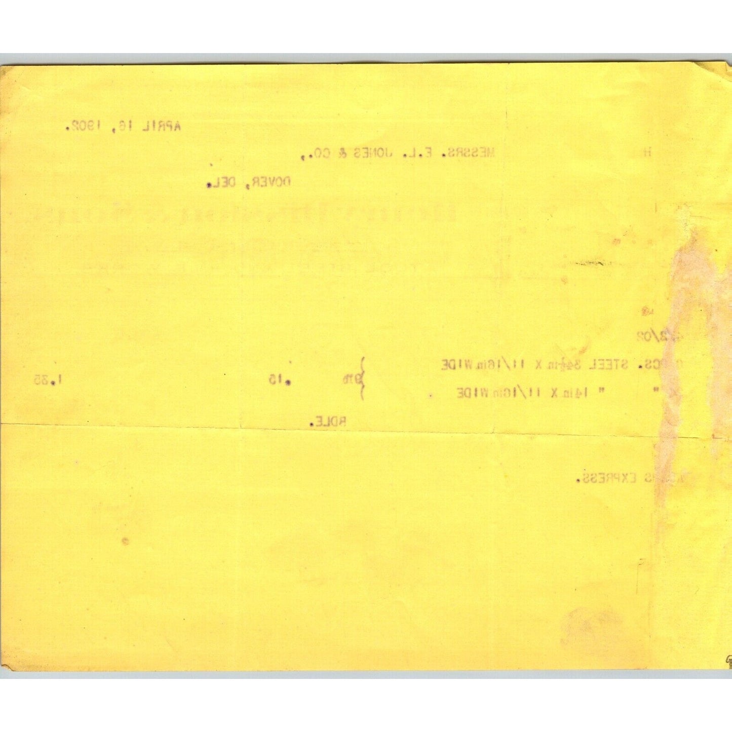 Henry Disston & Sons Tool Steel and File Works Philadelphia 1902 Letterhead
