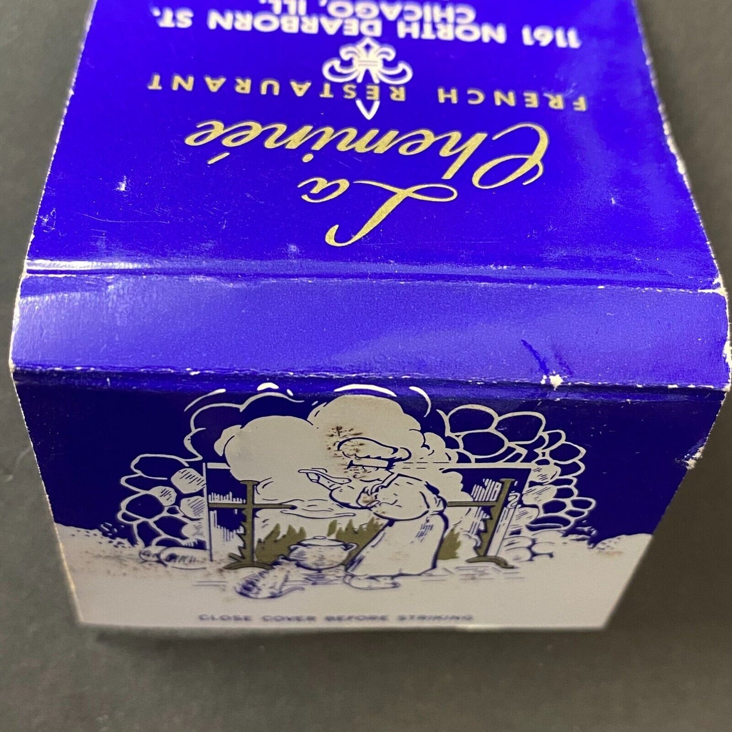 La Cheminee French Chicago Restaurant Near Full (-2) Matchbook c1970-74 Scarce