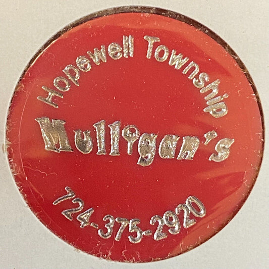 Hopewell Township, PA Mulligan's c1970's-80's Plastic "Large Draft" Token