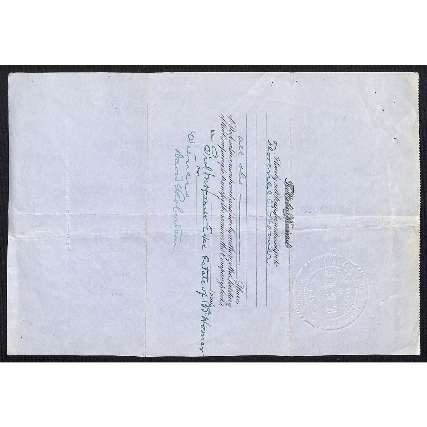 Findley Mines Co. 1912 Cripple Creek Stock Certificate w/ L.G. Carlton Sig. #231