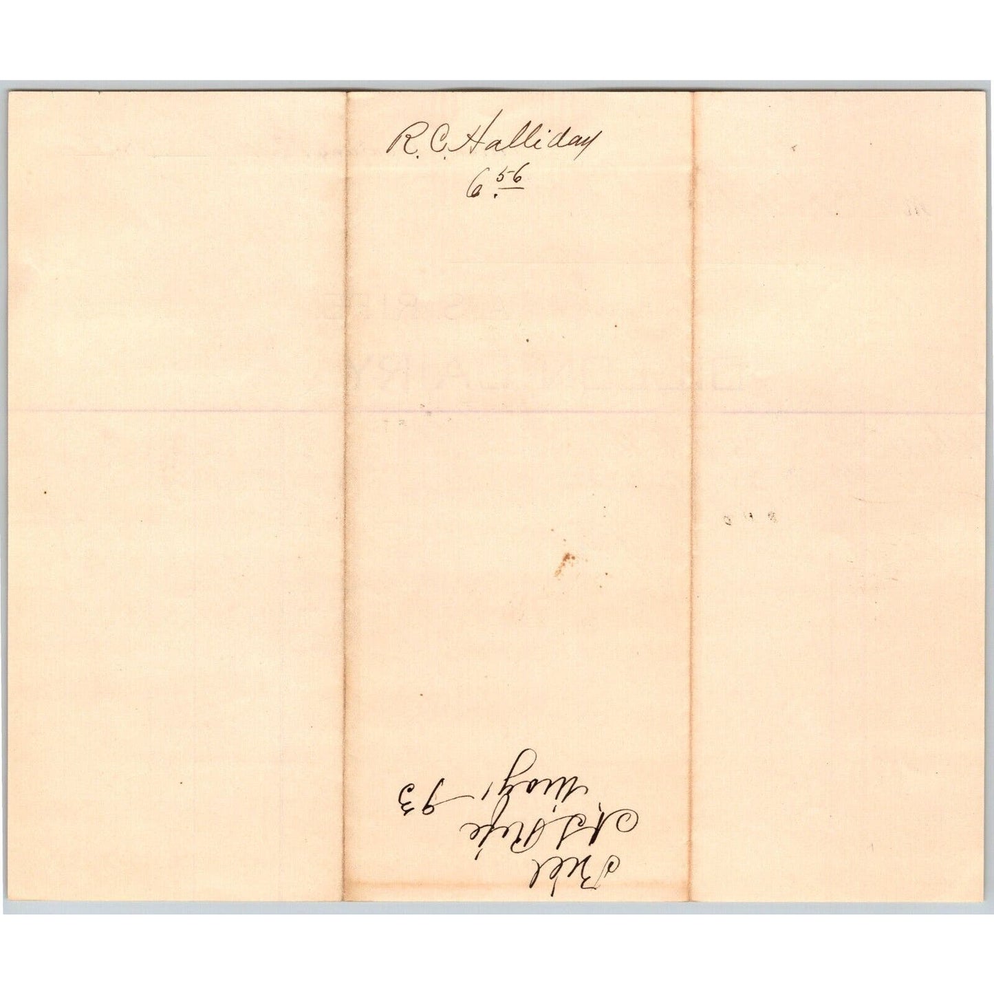 Dillon MT Dillon Dairy A.S. Rife 1893 Cream & Milk Billhead R.C. Halliday*