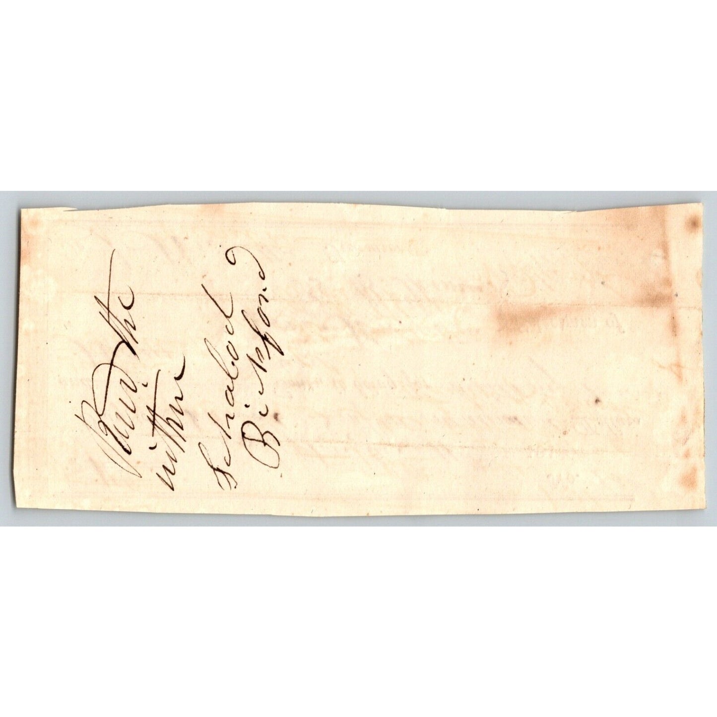 1844 Jabez Knowlton* Newburgh ME Town Check to Ichabod Bickford for Building