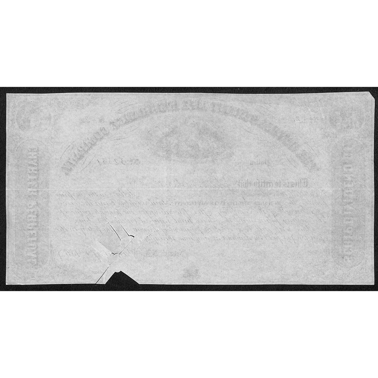 Mutual Benefit Life Insurance Co. 1867 Dividend Certificate to Johanna Schneider