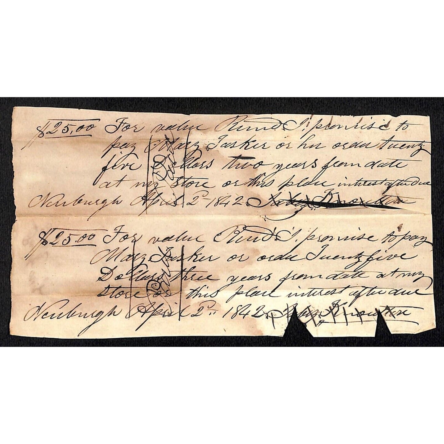 1842 Jabez Knowlton* Newburgh, ME General Store Receipt Accounting Mary Jaskir ?
