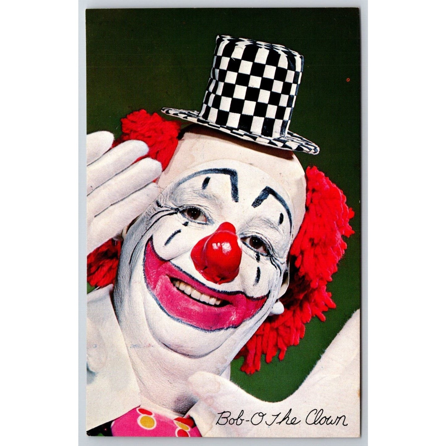 Bob-O the Clown Painting Circus Card c1952