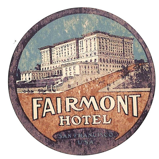 Fairmont Hotel San Francisco Luggage Label c1910's-30's Scarce (#3)