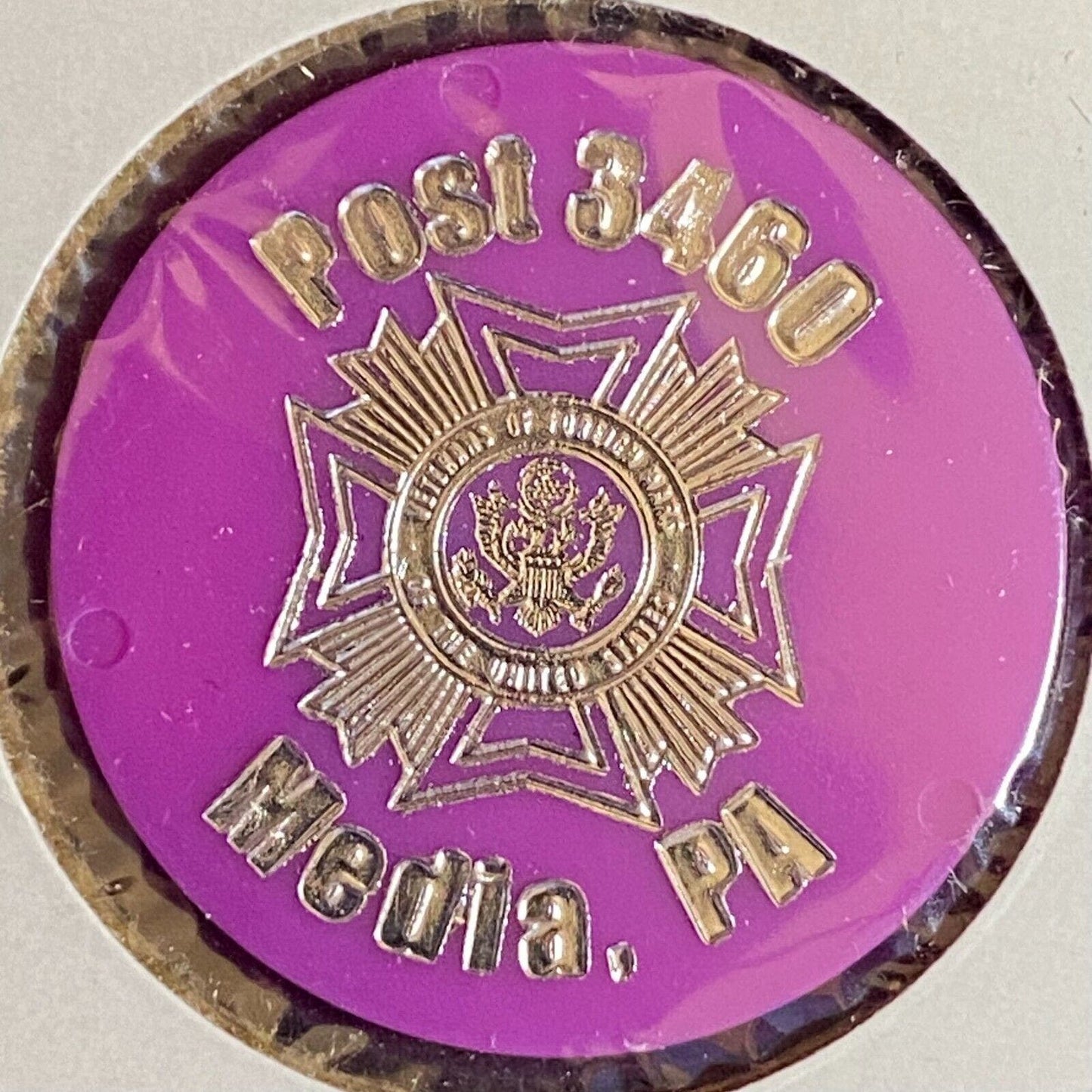 Media, PA American Legion 3460 c1980's Plastic Token "G/F One Top Shelf"