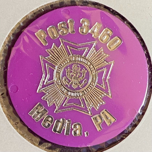 Media, PA American Legion 3460 c1980's Plastic Token "G/F One Top Shelf"