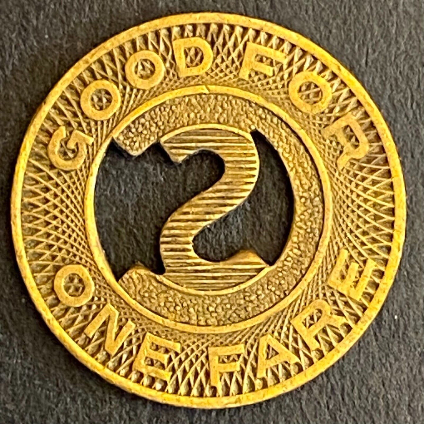 Colorado Springs Transit Co. G/F One Fare Transit Token 16mm (#5)