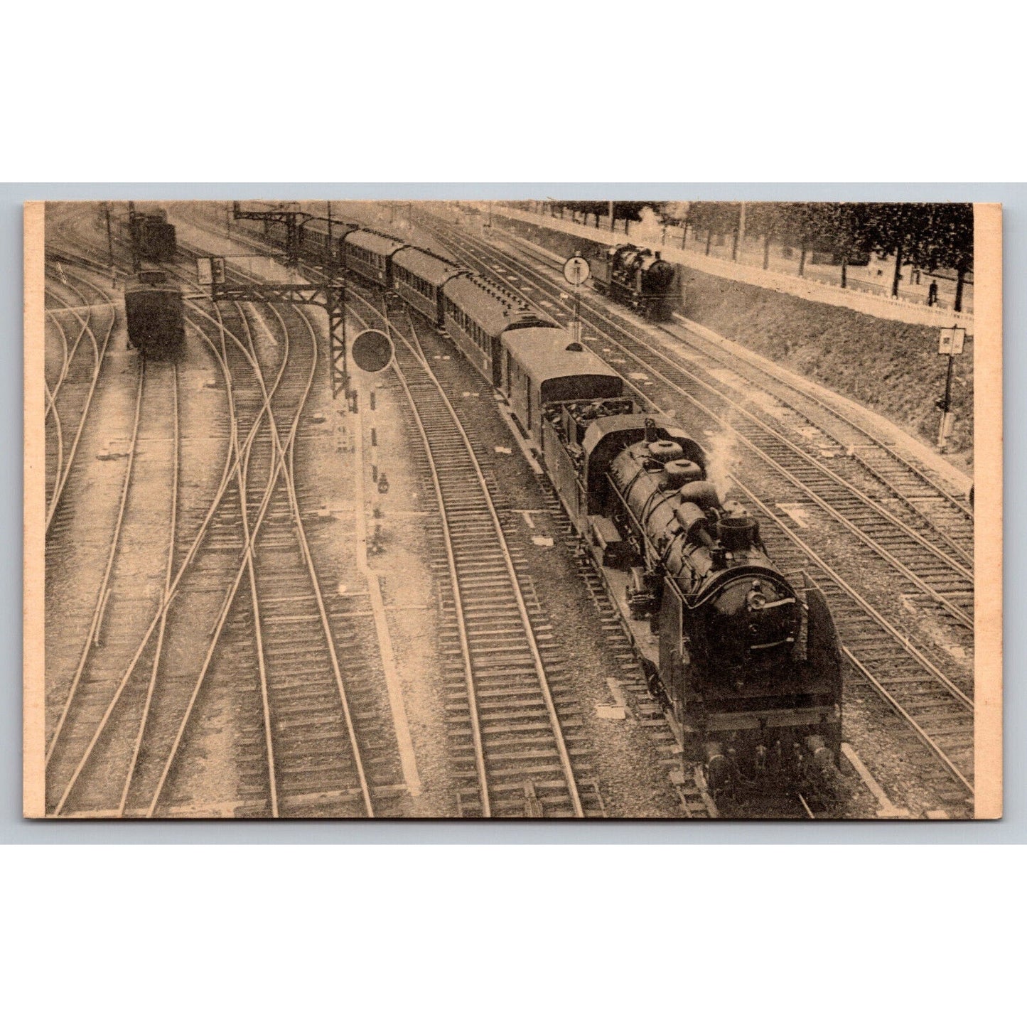 French Railroad RPPC* Postcard Machine Pacific c1900 H.M.P.