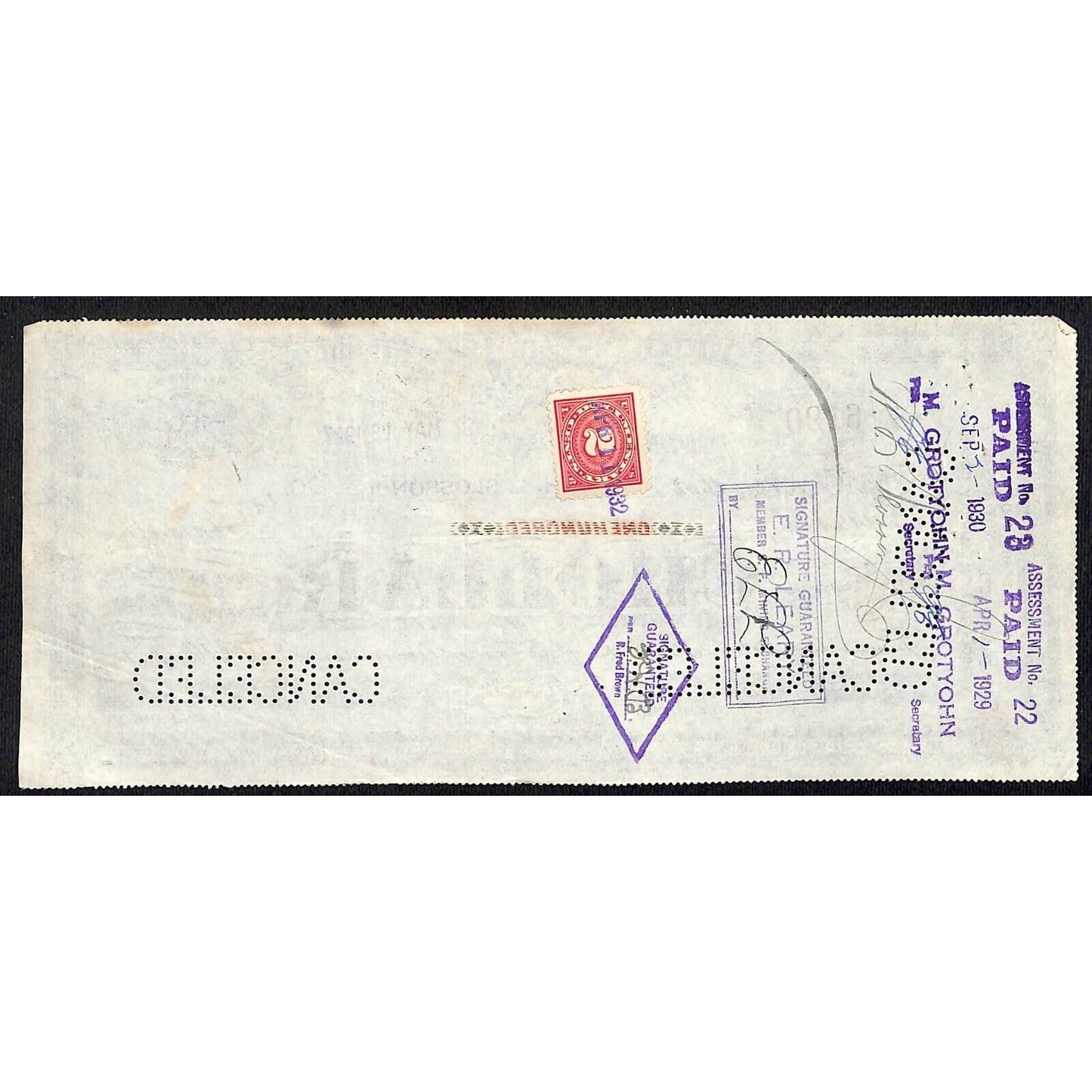 Chollar Gold Silver Mining Company San Francisco 1927 Stock Certificate #6190