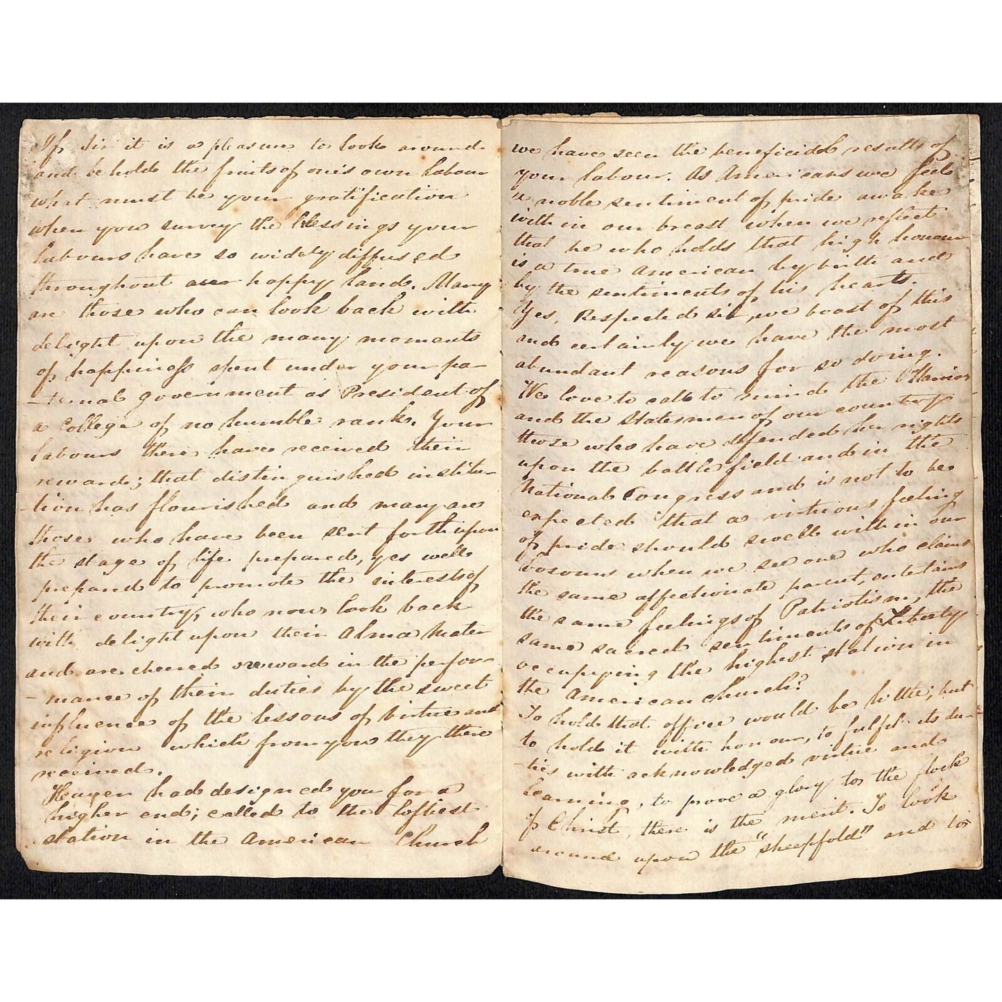 1840 8pp Religious ALS Letter Titled "Most Reverend and Respected Sin"