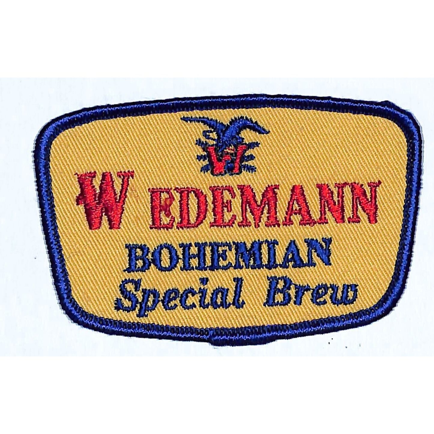 Wiedemann Bohemian Special Brew Patch Embr. Vintage 2 1/4" x 3 1/2" c1970's Typo