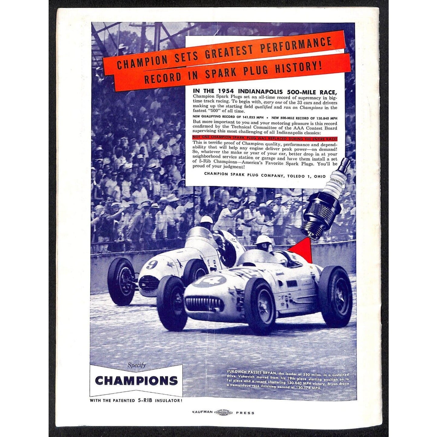 New York State Fair Auto Racing Program Stock Car 9/6 & 9/10 1954 24pp Scarce