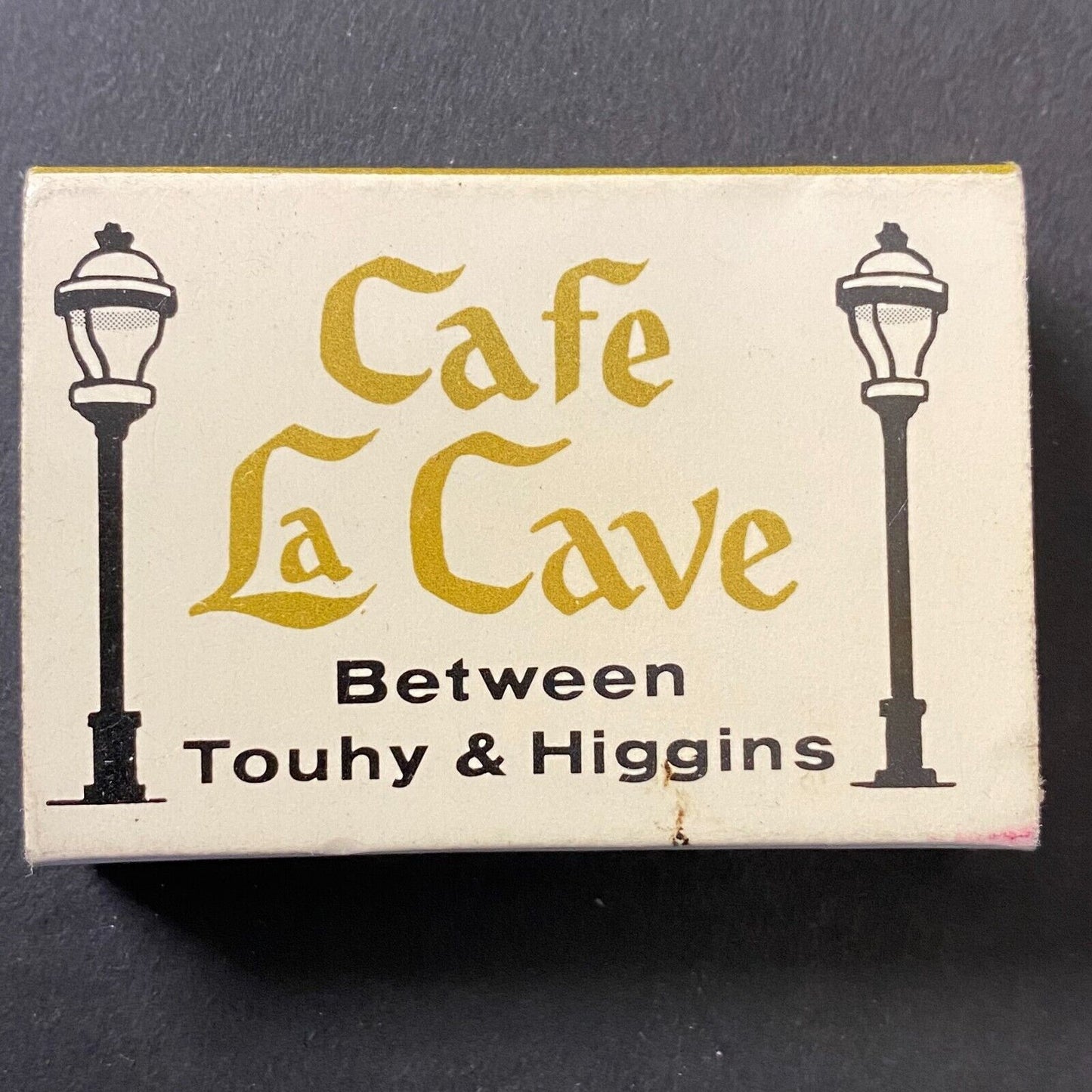 Cafe La Cave Restaurant Des Plaines, IL c1970's-80's Matchbox VGC