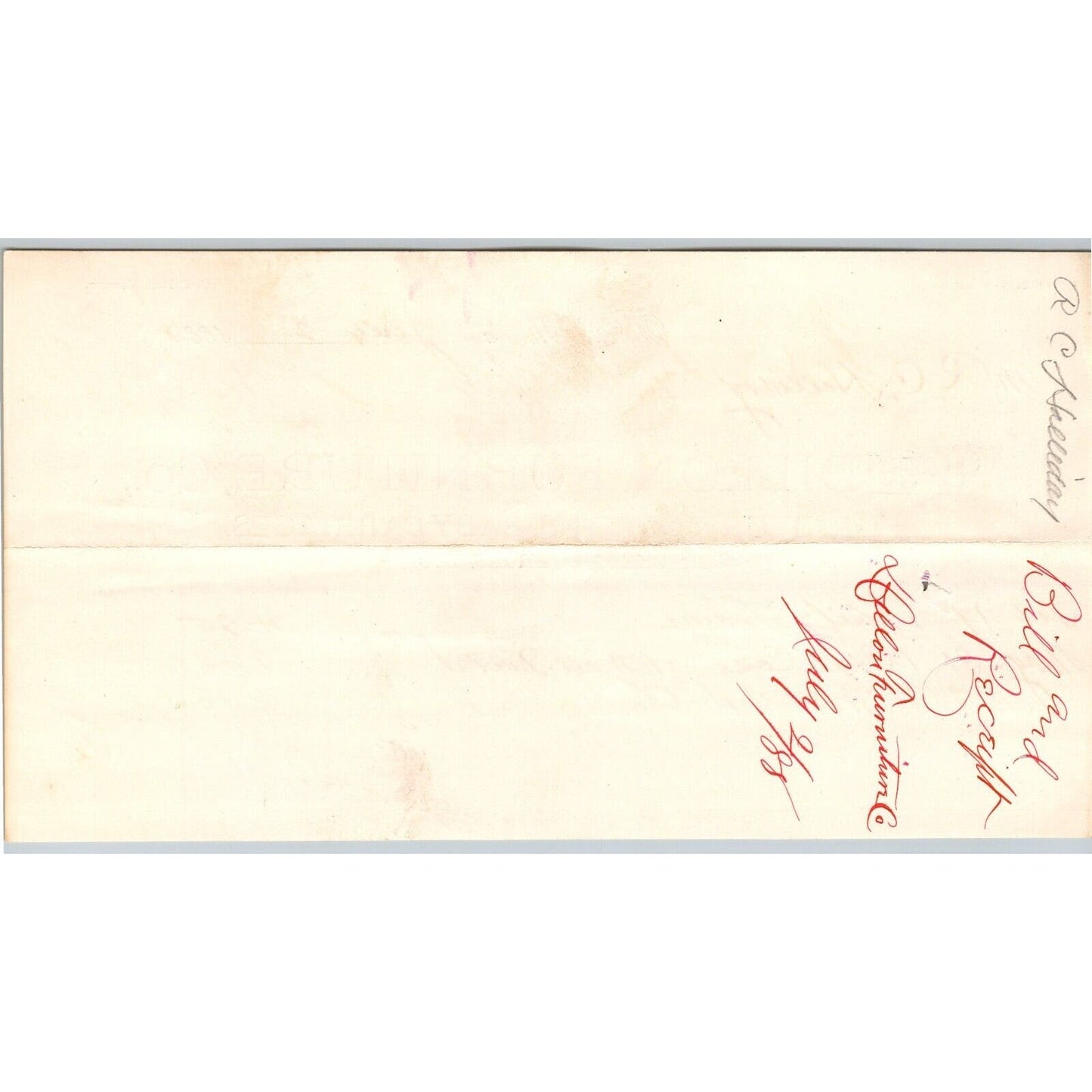 Dillon MT Dillon Furniture Co 1888 Coffins Baby Carriage Billhead R.C. Halliday*