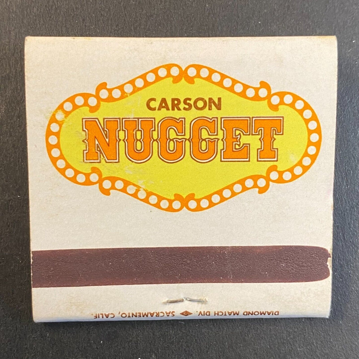 Carson Nugget Casino Nevada Full Matchbook c1973-80's VGC