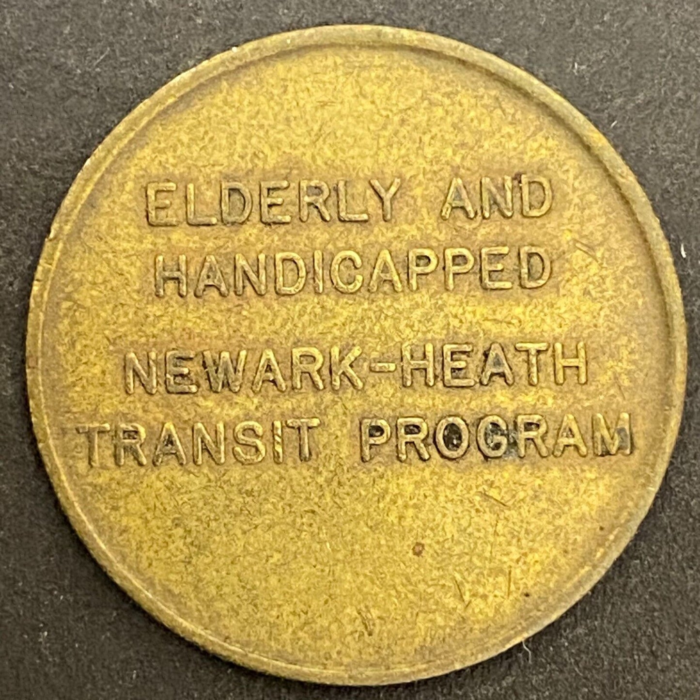 Newark - Health Transit Program (Ohio) Elderly and Handicapped Brass Token 25mm
