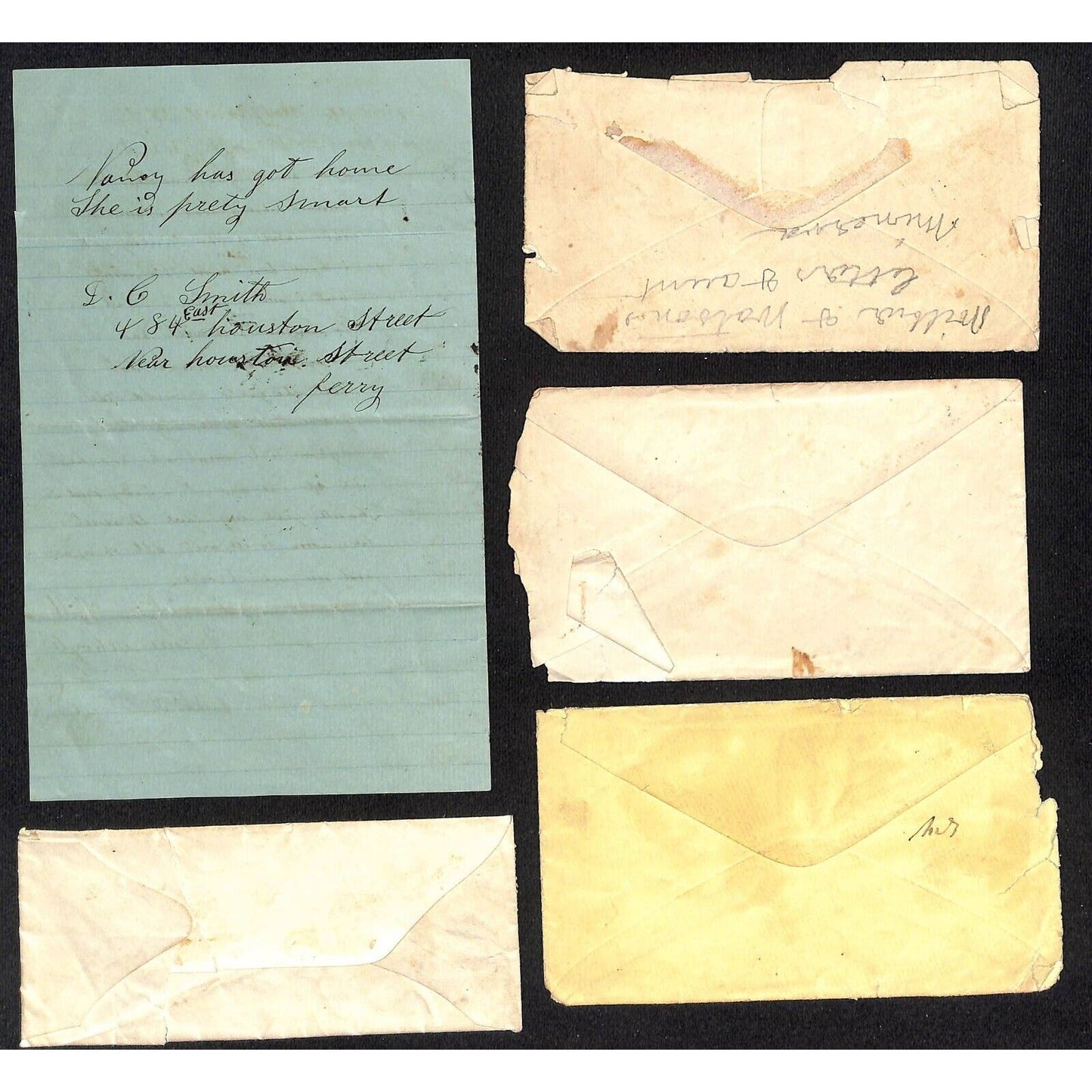 1870 ALS "Dear Sister" Steuben ?, NY + 2 Patriotic Color Covers