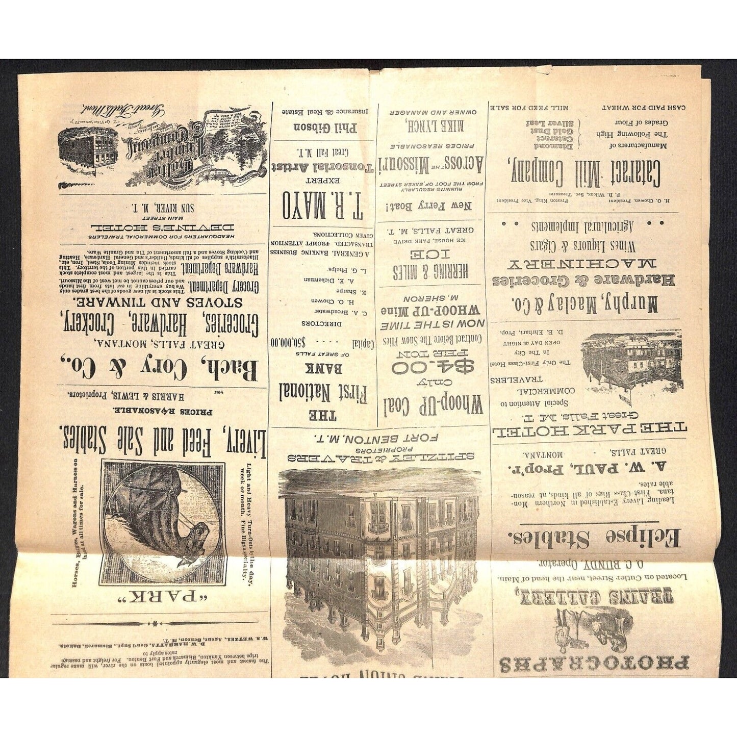 North Montana State Fair - The Old Town Promoter 1944 Newspaper Sheet Landmarks